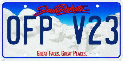 SD license plate 0FPV23