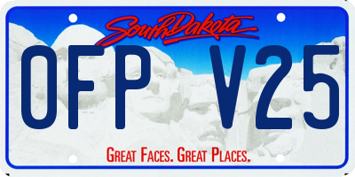 SD license plate 0FPV25