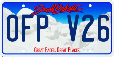 SD license plate 0FPV26