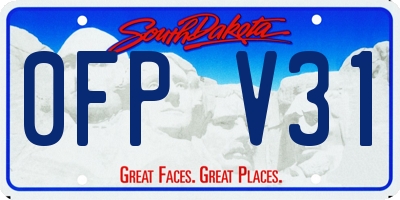 SD license plate 0FPV31
