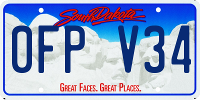 SD license plate 0FPV34