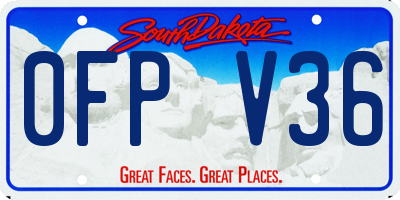 SD license plate 0FPV36