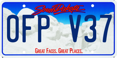 SD license plate 0FPV37