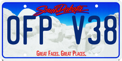 SD license plate 0FPV38