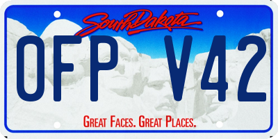 SD license plate 0FPV42