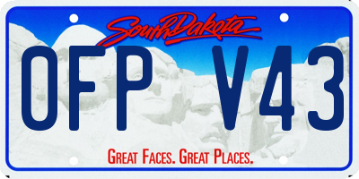 SD license plate 0FPV43