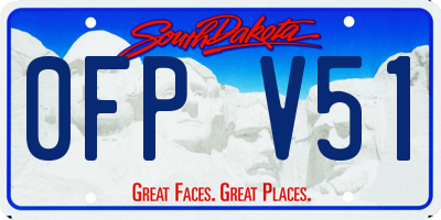 SD license plate 0FPV51