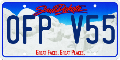 SD license plate 0FPV55