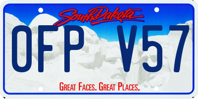 SD license plate 0FPV57