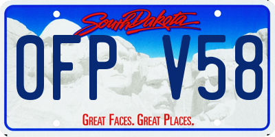 SD license plate 0FPV58