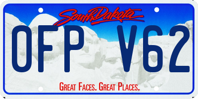 SD license plate 0FPV62