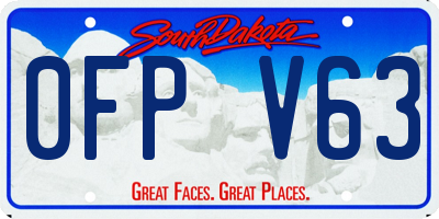 SD license plate 0FPV63
