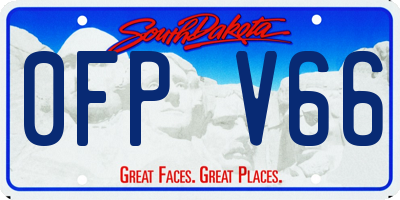 SD license plate 0FPV66