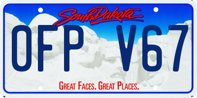 SD license plate 0FPV67