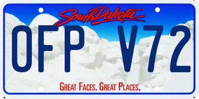 SD license plate 0FPV72