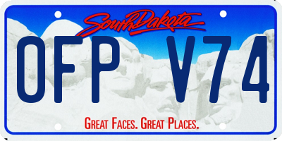 SD license plate 0FPV74