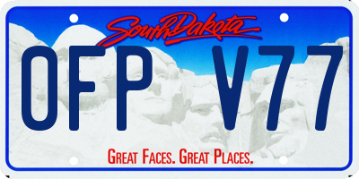 SD license plate 0FPV77