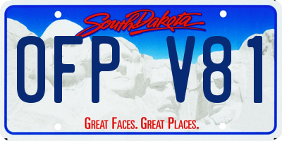 SD license plate 0FPV81