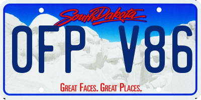SD license plate 0FPV86