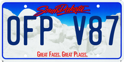SD license plate 0FPV87