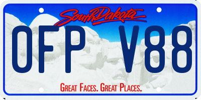 SD license plate 0FPV88
