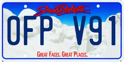 SD license plate 0FPV91