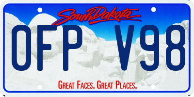 SD license plate 0FPV98
