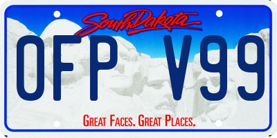 SD license plate 0FPV99