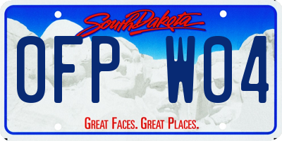 SD license plate 0FPW04