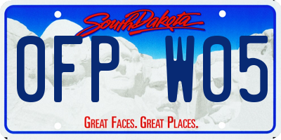SD license plate 0FPW05