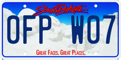 SD license plate 0FPW07