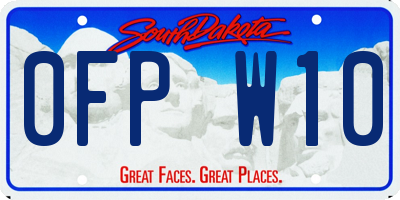 SD license plate 0FPW10