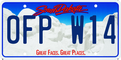 SD license plate 0FPW14