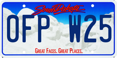 SD license plate 0FPW25