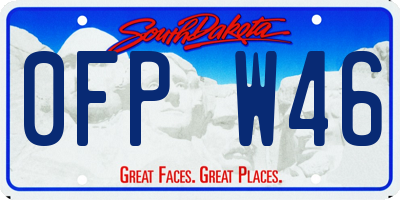 SD license plate 0FPW46