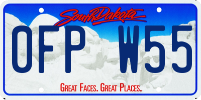 SD license plate 0FPW55