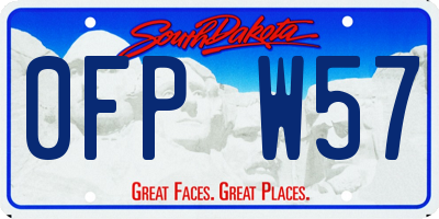 SD license plate 0FPW57