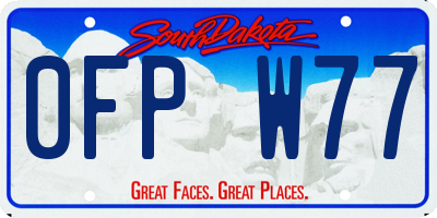 SD license plate 0FPW77