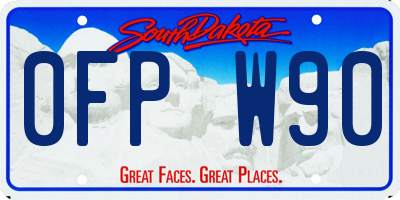 SD license plate 0FPW90