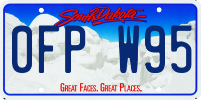 SD license plate 0FPW95