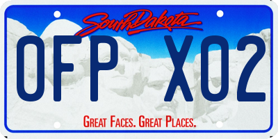 SD license plate 0FPX02