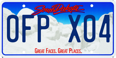 SD license plate 0FPX04