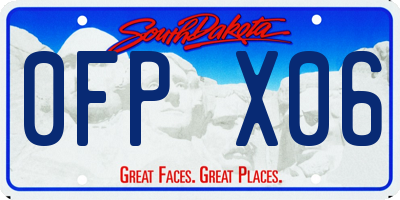 SD license plate 0FPX06