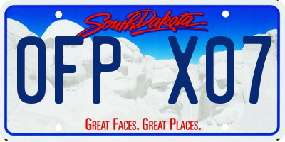 SD license plate 0FPX07
