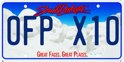 SD license plate 0FPX10