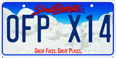 SD license plate 0FPX14