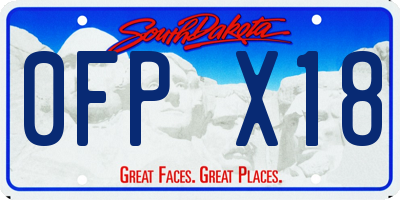 SD license plate 0FPX18