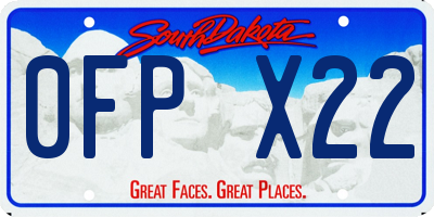 SD license plate 0FPX22