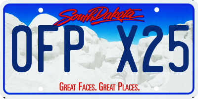 SD license plate 0FPX25