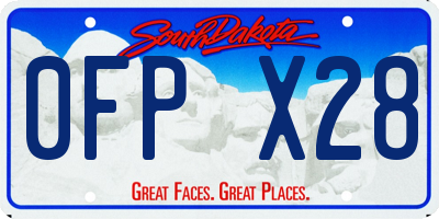SD license plate 0FPX28